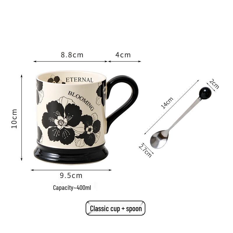 Керамическая кружка ZISIZ с ложкой